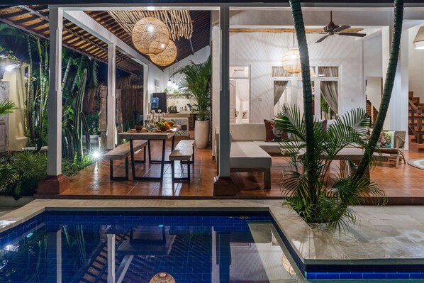 City Villa, 3 Bedrooms, Private Pool | Terrace/patio - Smiling Cactus Villa (Seminyak)