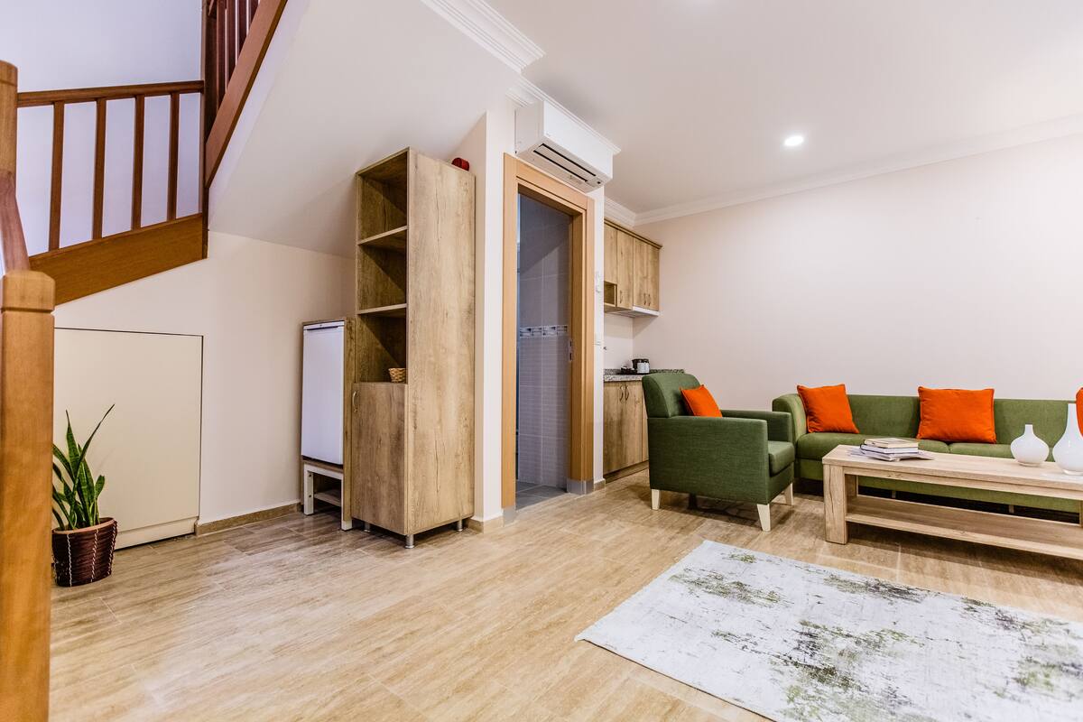 duplex suite | living area | lcd tv, toys, books