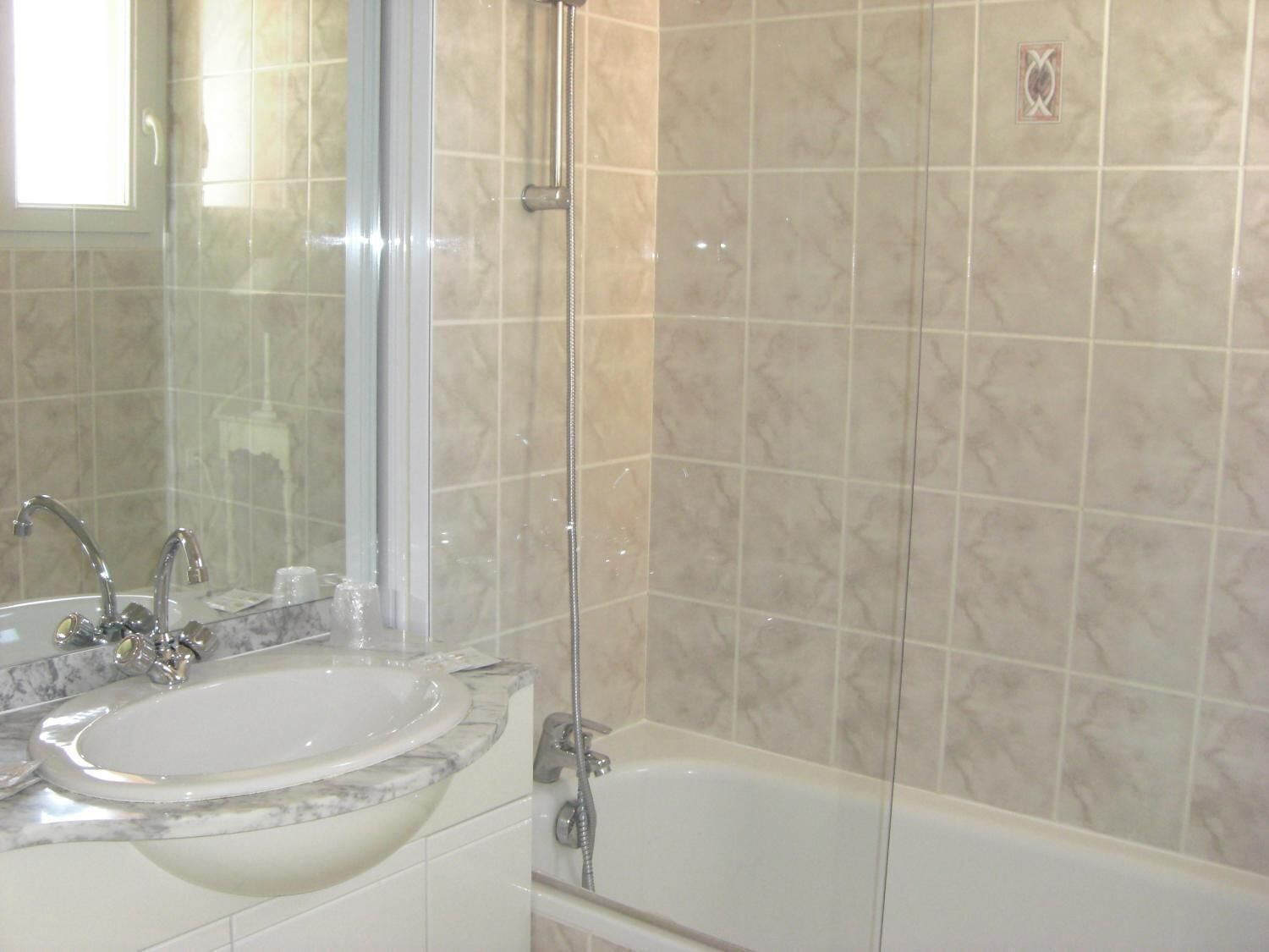 free toiletries, hair dryer, towels