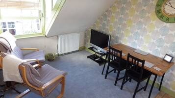 Traditional Apartment, 1 Double Bed (Loft) | Living area | 24-inch flat-screen TV with digital channels, LCD TV