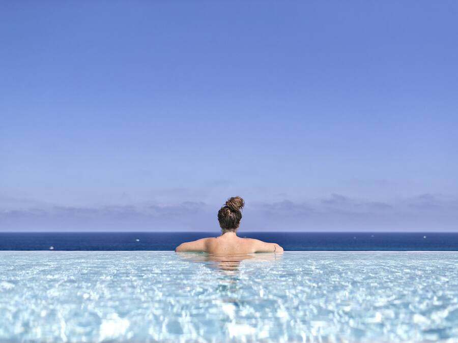 Indoor pool, outdoor pool, open 10:00 AM to 7:00 PM, free cabanas