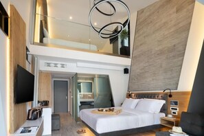 Executive Studio Suite, Pool View | Premium bedding, minibar, in-room safe, individually furnished - Akti Toroni Boutique Hotel (Sithonia)