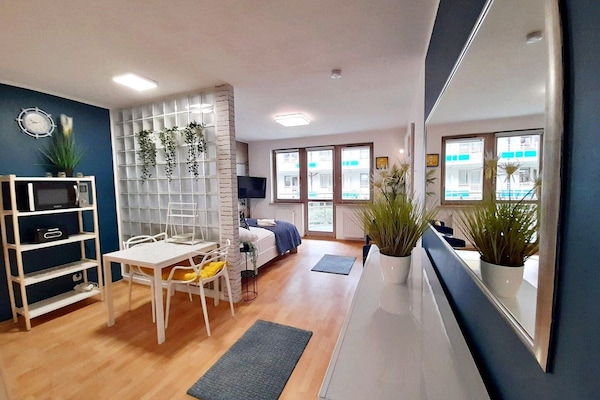 Suite estudio estándar, 1 cama Queen size | 1 habitación, decoración personalizada y muebles diferentes