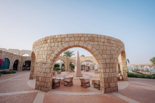 Outdoor banquet area