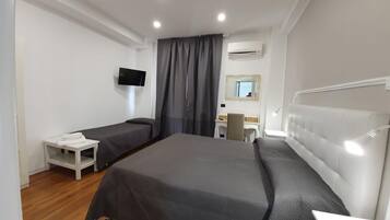 Desk, free WiFi, bed sheets