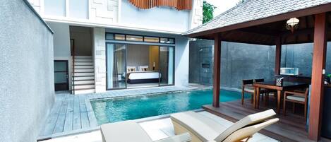 Two Bedroom Private Pool Villa with Gazebo | Minibar, in-room safe, desk, rollaway beds