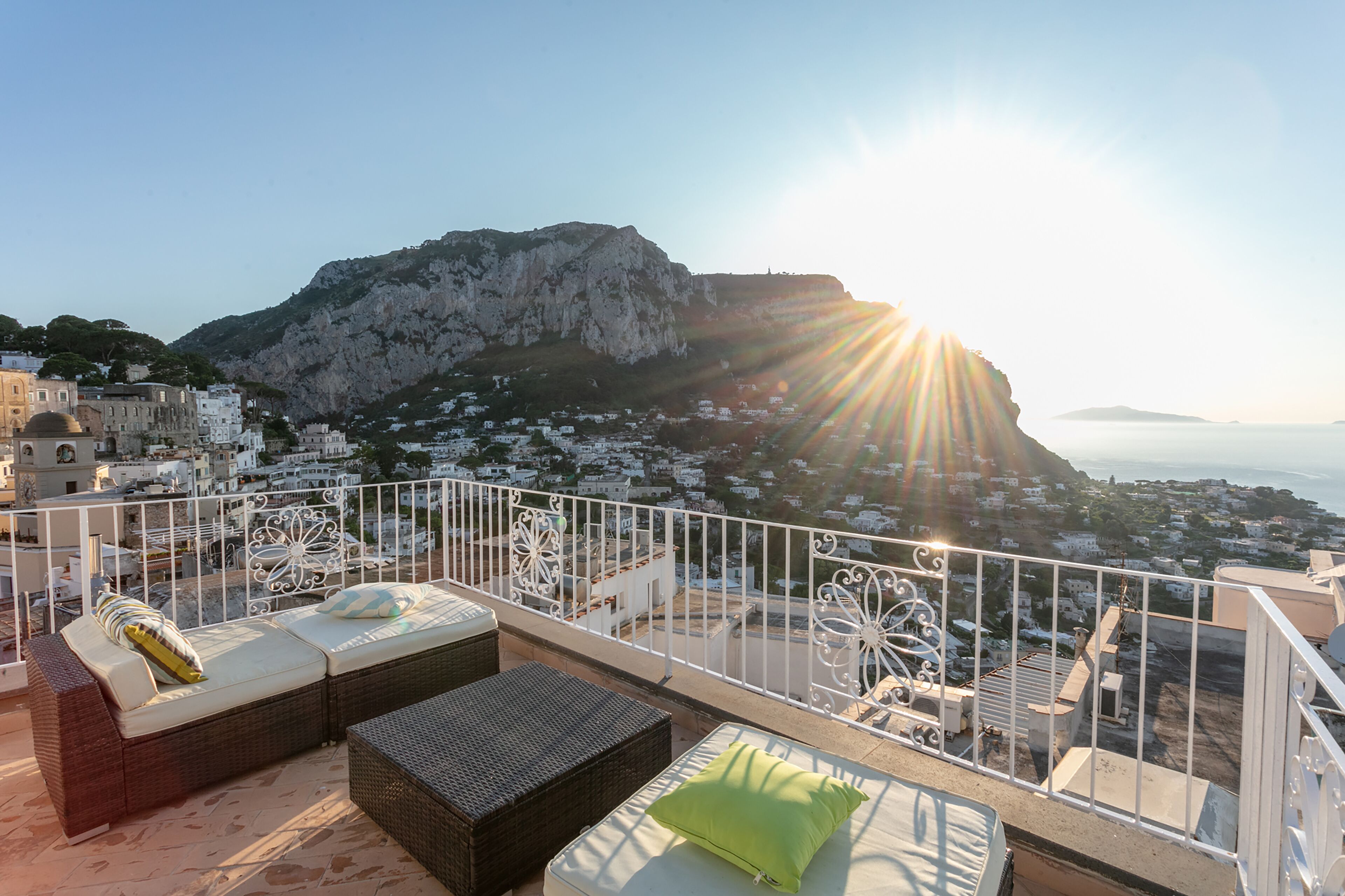 숙박 시설에서 보는 시내 전망