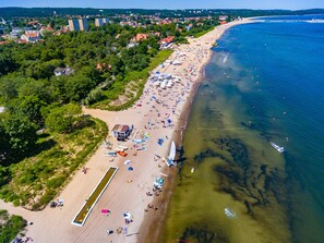 On the beach, white sand, beach bar