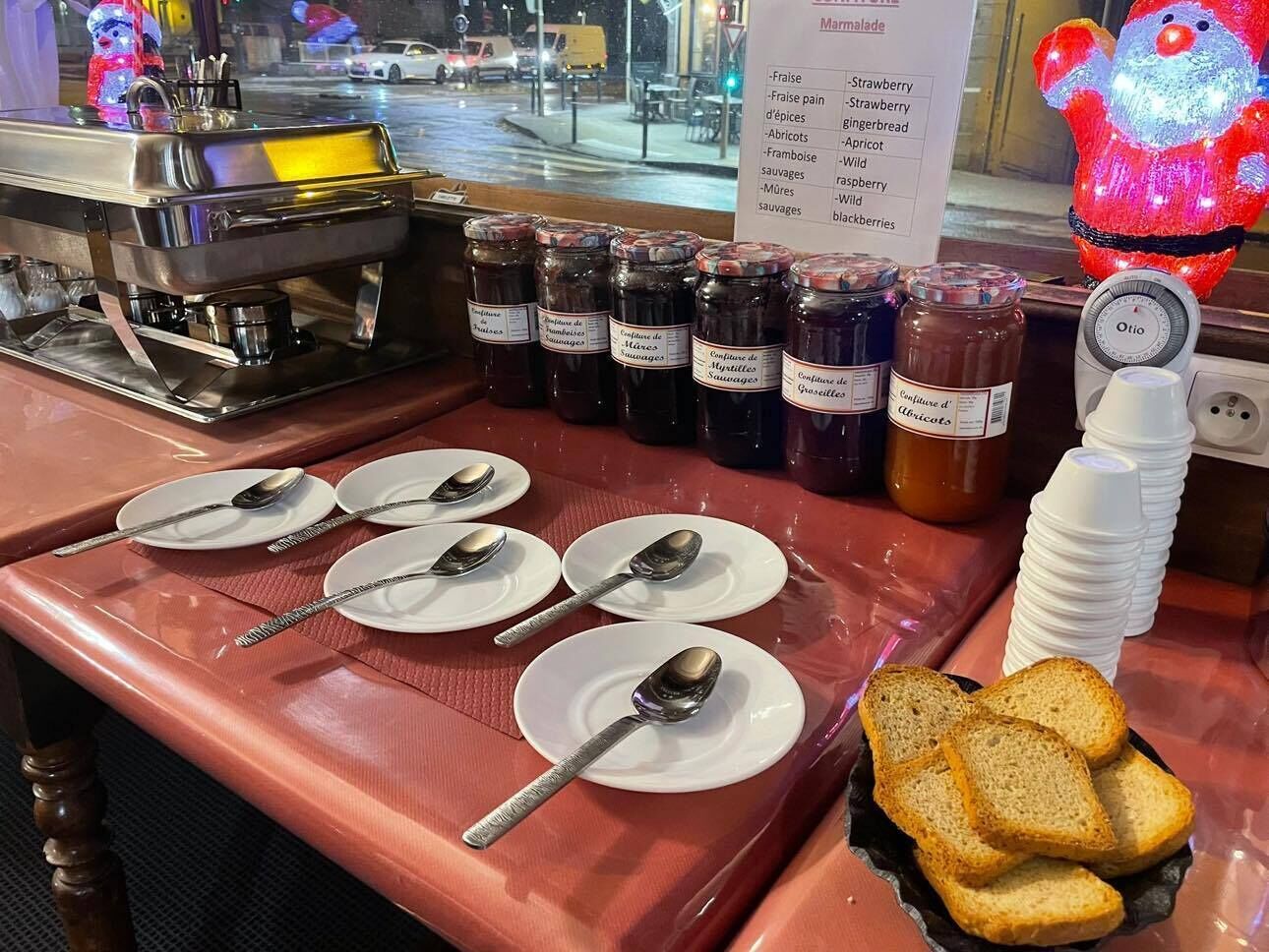 daily buffet breakfast (eur 13 per person)