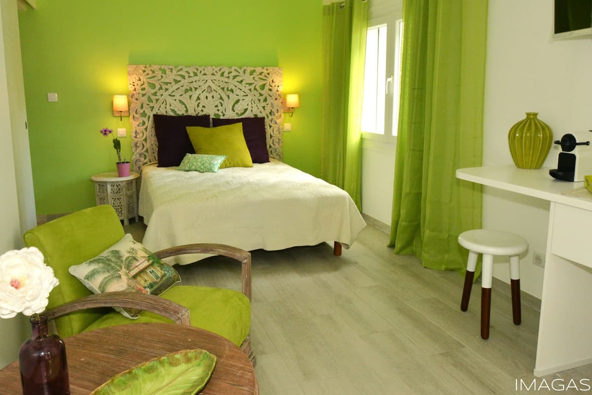 Chambre Double, salle de bains privée, vue jardin (Manguier)