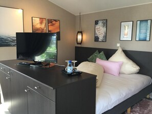 Una televisión de pantalla plana