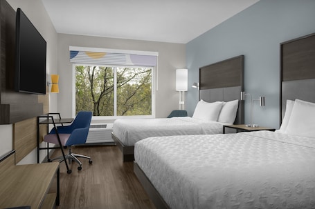 In-room safe, desk, laptop workspace, blackout drapes. Tru by Hilton Mt Pleasant Charleston