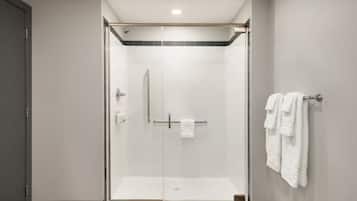 Room, 1 King Bed, Non Smoking, Kitchenette (Walk-In Shower) | Accessible bathroom