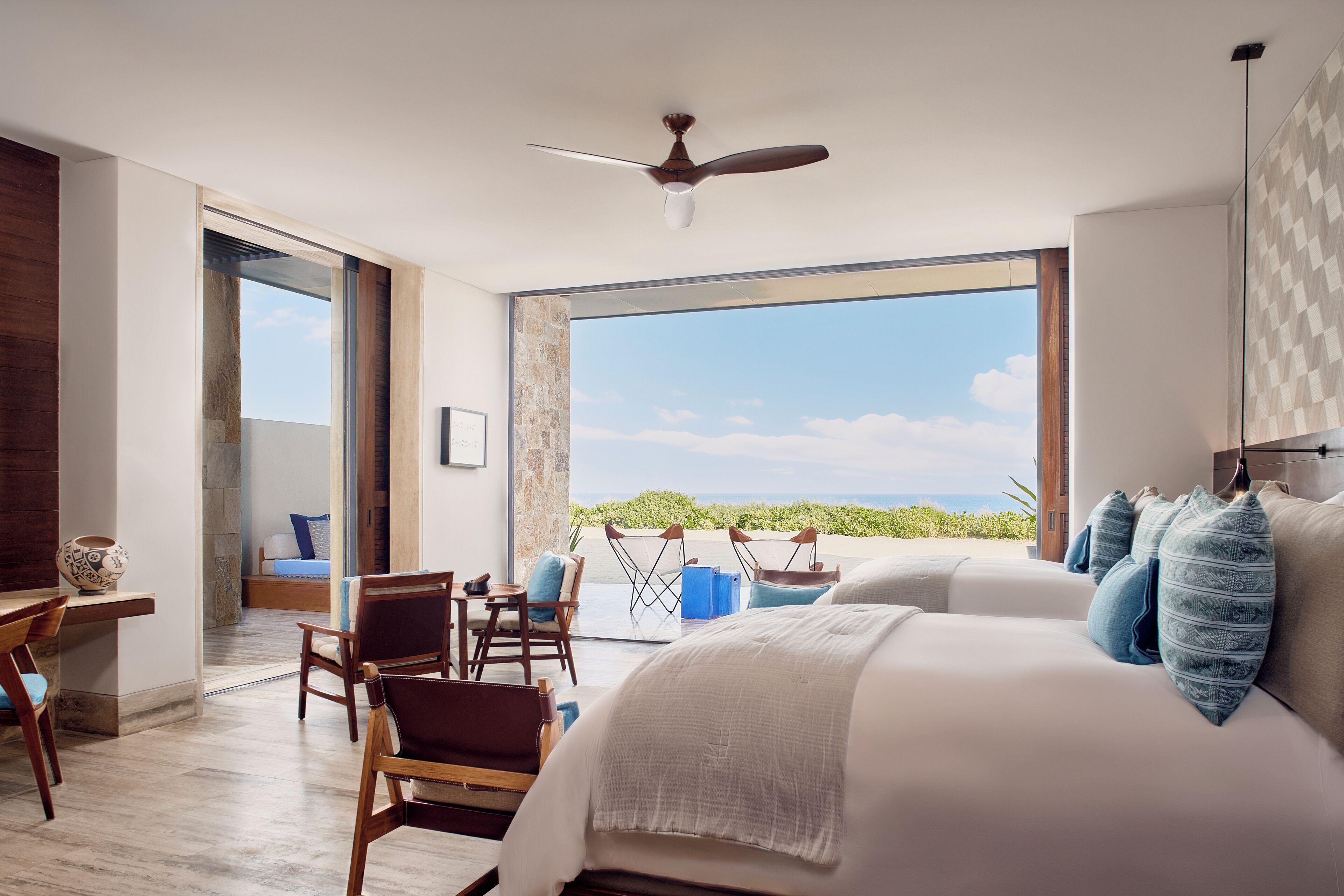 Habitación, 2 camas de matrimonio, terraza (Oceanfront) | Sábanas de algodón egipcio y ropa de cama de alta calidad