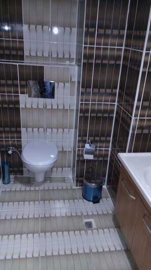 Habitación triple | Baño | Ducha y toallas