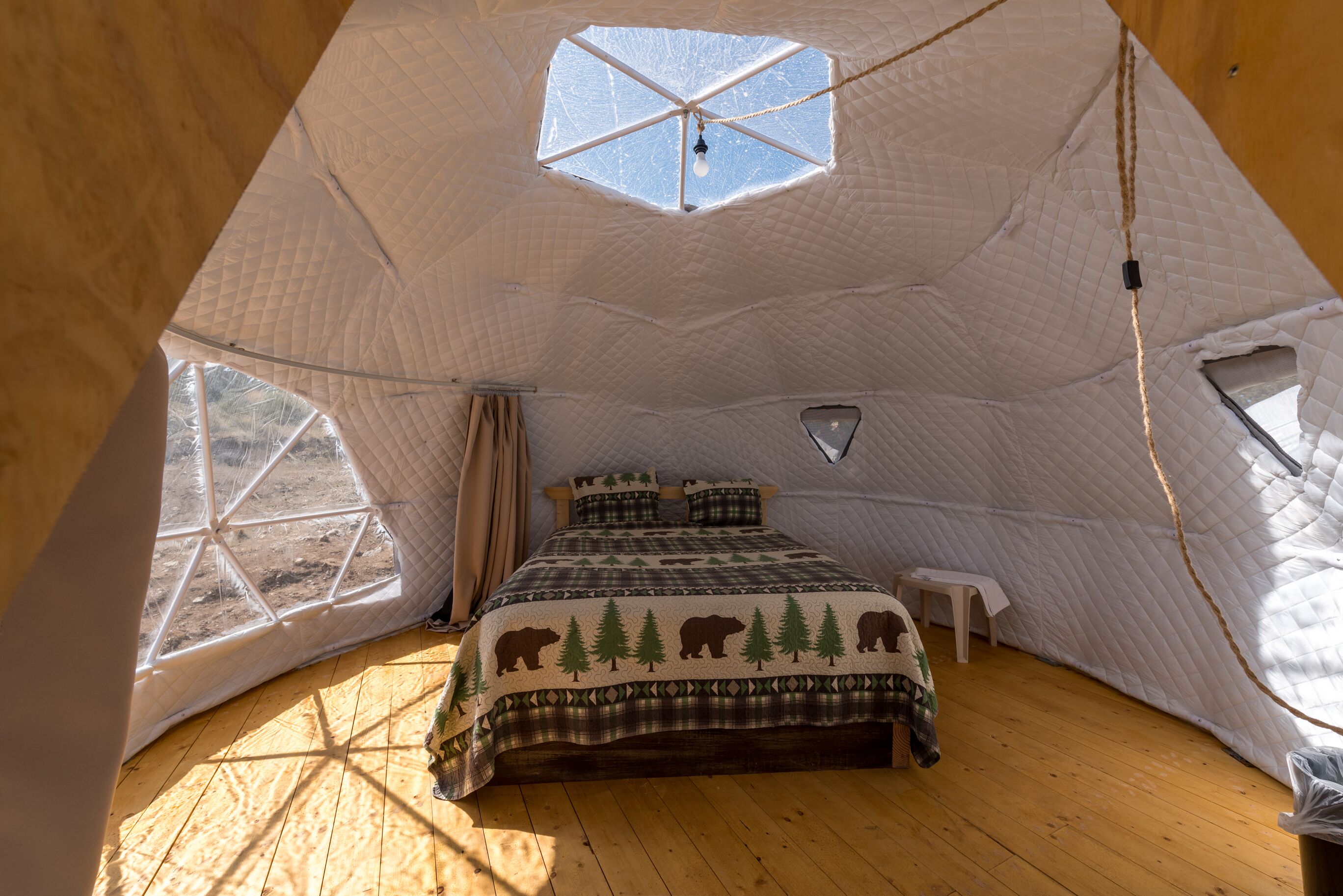 Glamping Site Geodesic Dome | Interior
