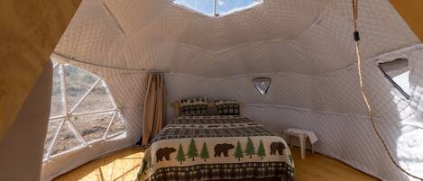 Glamping Site Geodesic Dome | Interior