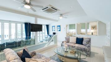 Luxury Villa, 4 Bedrooms | Living area | Flat-screen TV, ping pong