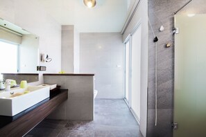 淋浴設備、免費盥洗用品、吹風機、拖鞋