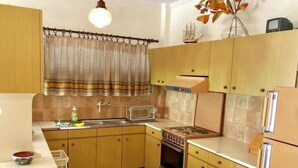 Apartment | Private kitchen | Coffee/tea maker, full-size fridge, oven, stovetop - Apartment Kanakis 8 (Spata-Artemida)