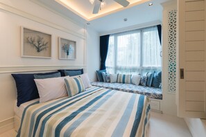 Suite, 2 habitaciones | 2 habitaciones, cortinas blackout, camas extra y wifi gratis 