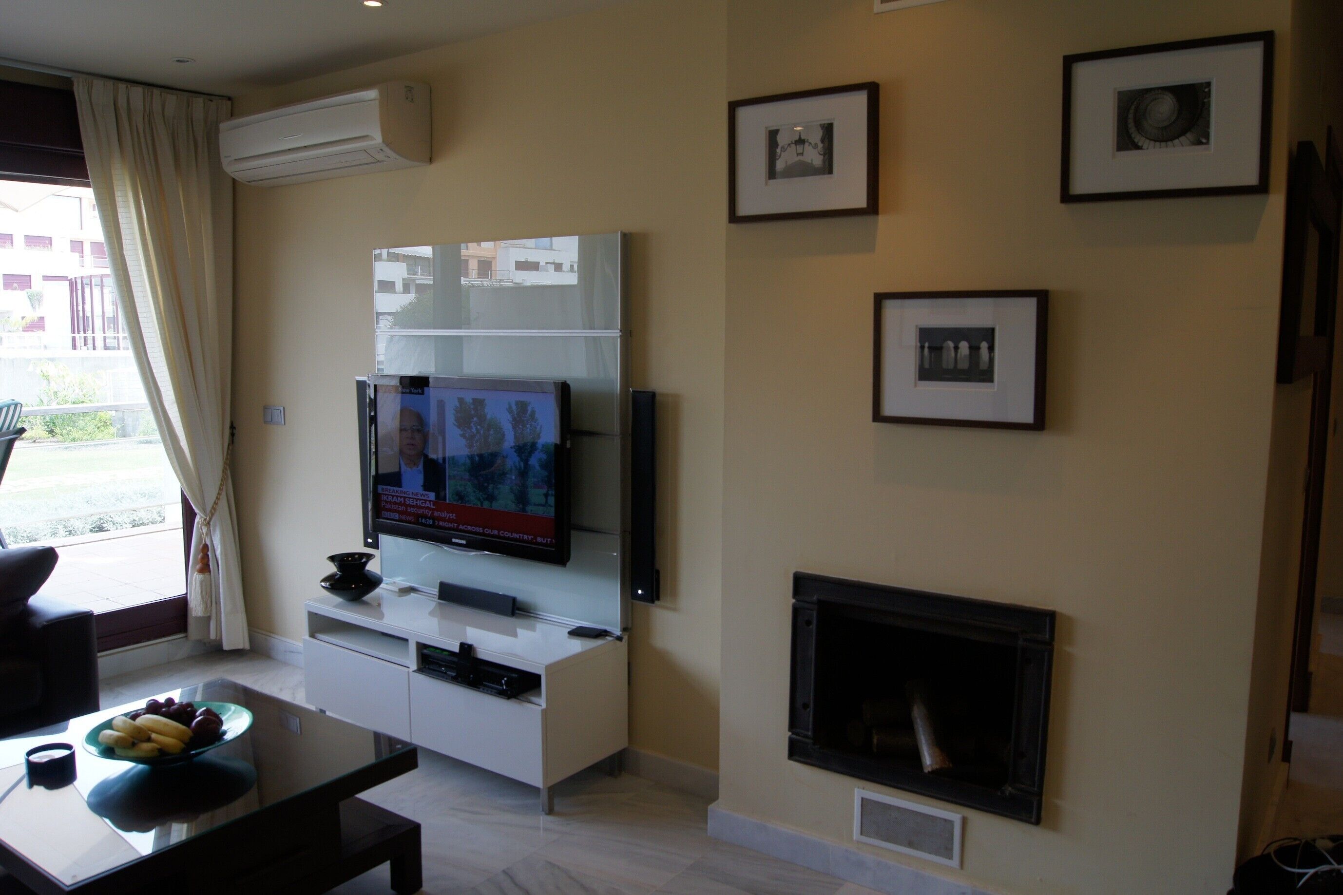 Tv, pejs, dvd-afspiller, musikbibliotek