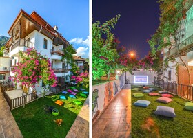Fachada de la propiedad por la tarde o noche