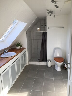 Shower, towels - Ebogaard Bed and Breakfast (Hillerod)