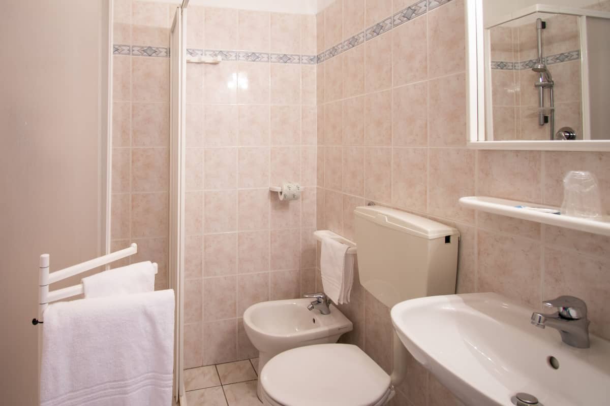 economy single room, 1 single bed | bathroom | shower, free toiletries, hair dryer, towels