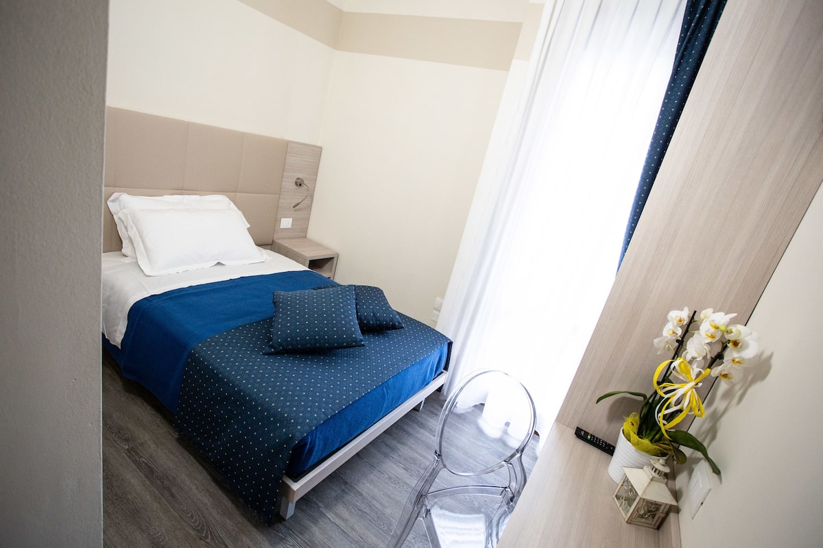 Single Room | Down comforters, in-room safe, desk, blackout drapes