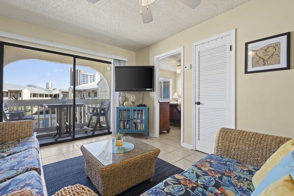 Condo, 2 Bedrooms | Living area | Flat-screen TV - Las Palmas 224 2 Bedroom Condo by RedAwning (Gulf Shores)