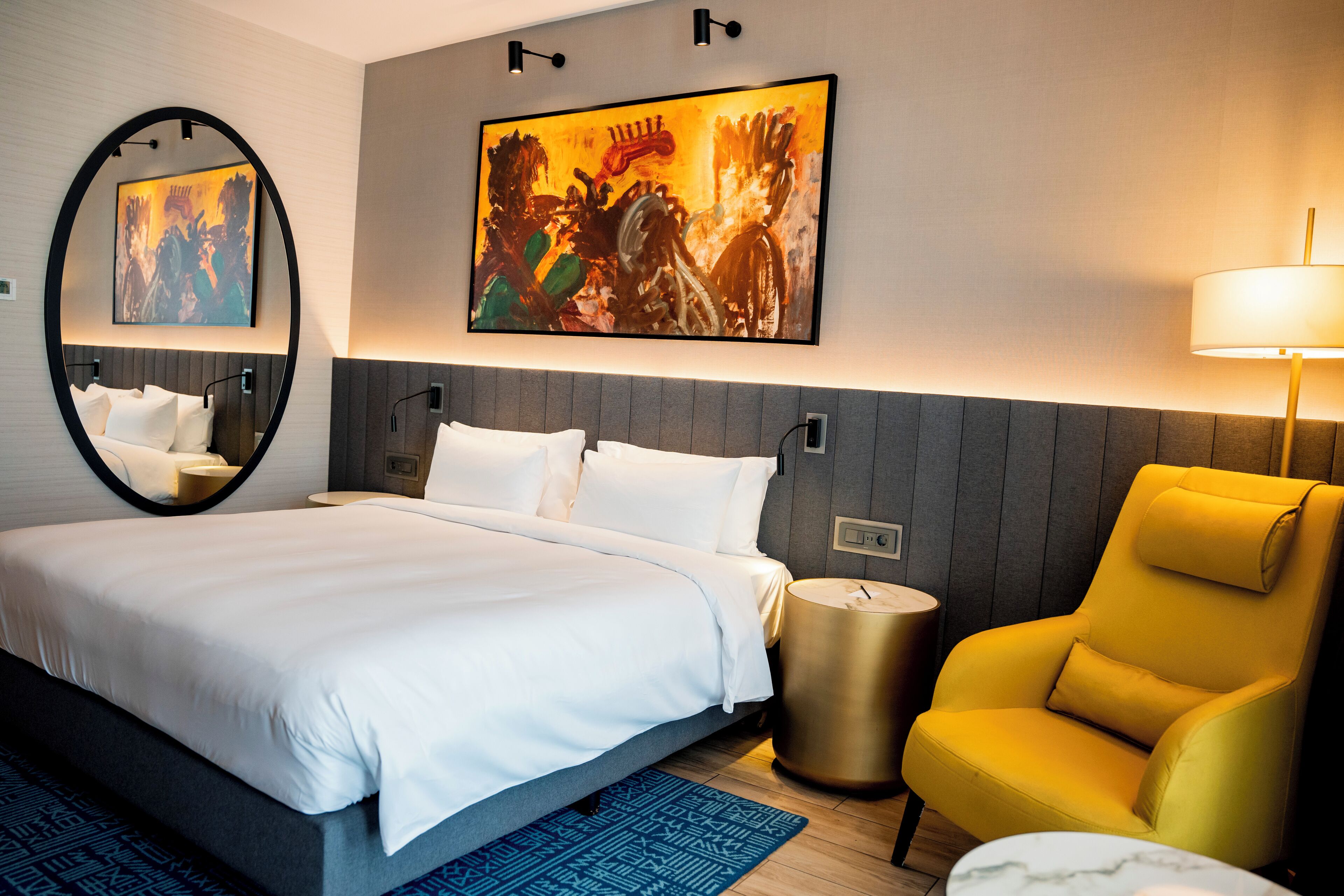 Chambre Standard (Niger River View) | 1 chambre, couette en duvet, lit avec matelas en mousse à mémoire