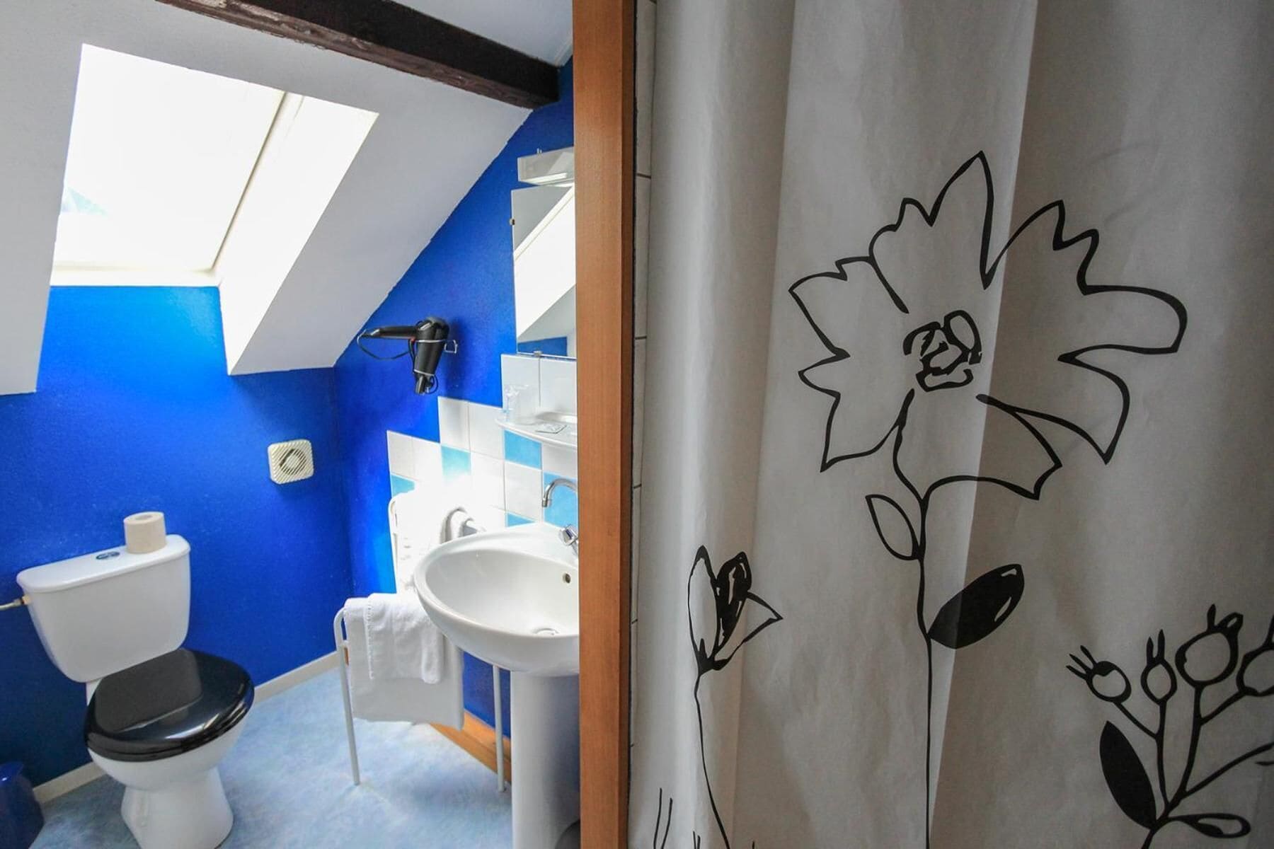 free toiletries, hair dryer, towels