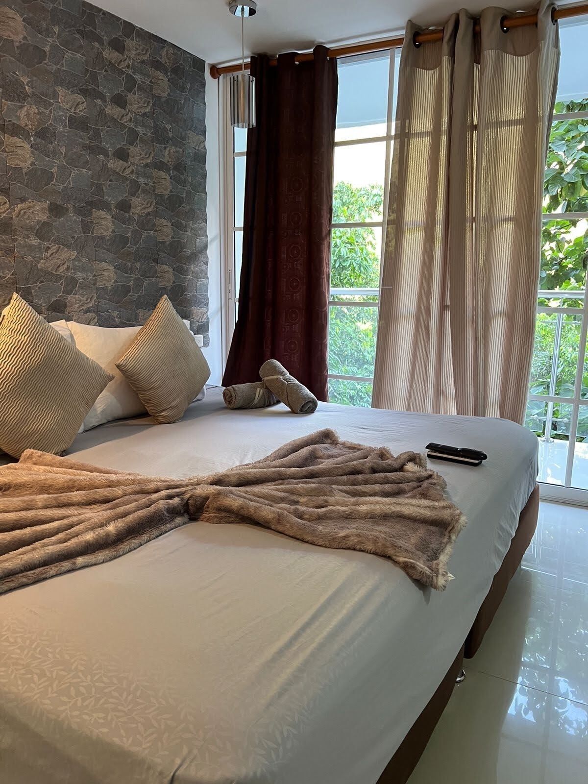 ห้องแฟมิลี่สวีท, หลายเตียง, วิวภูเขา | Wi-Fi ฟรี, ผ้าปูที่นอน