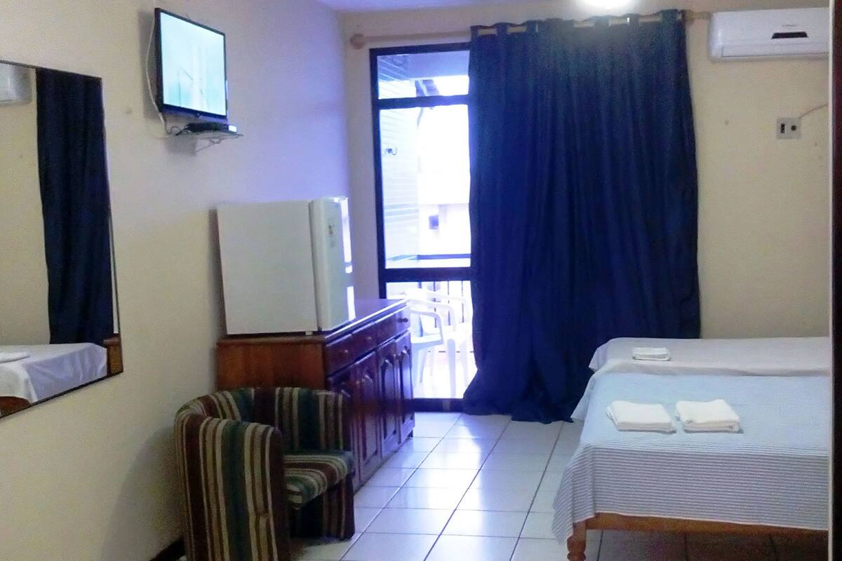 Blackout curtains, free WiFi, bed sheets