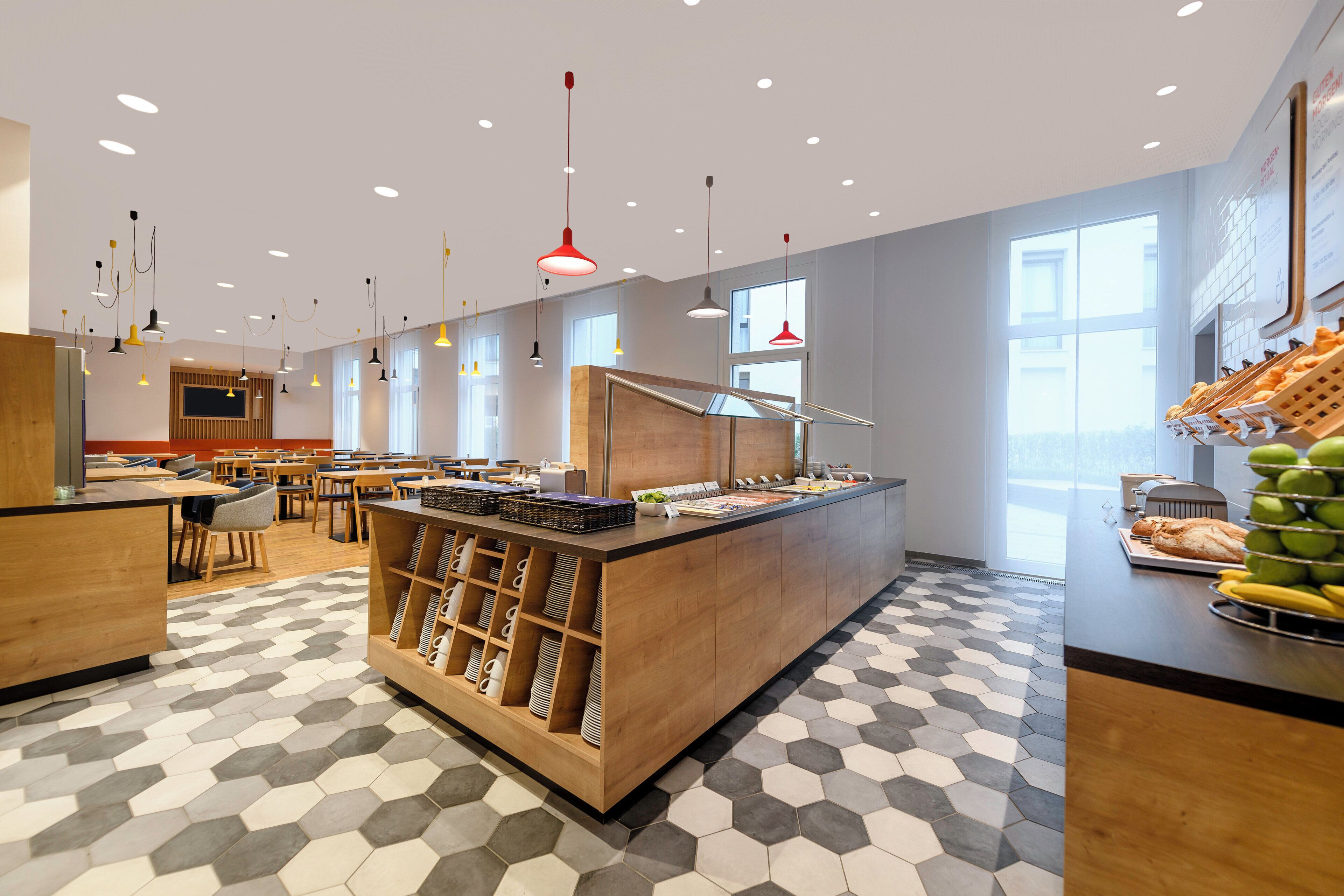 Free daily self-serve breakfast