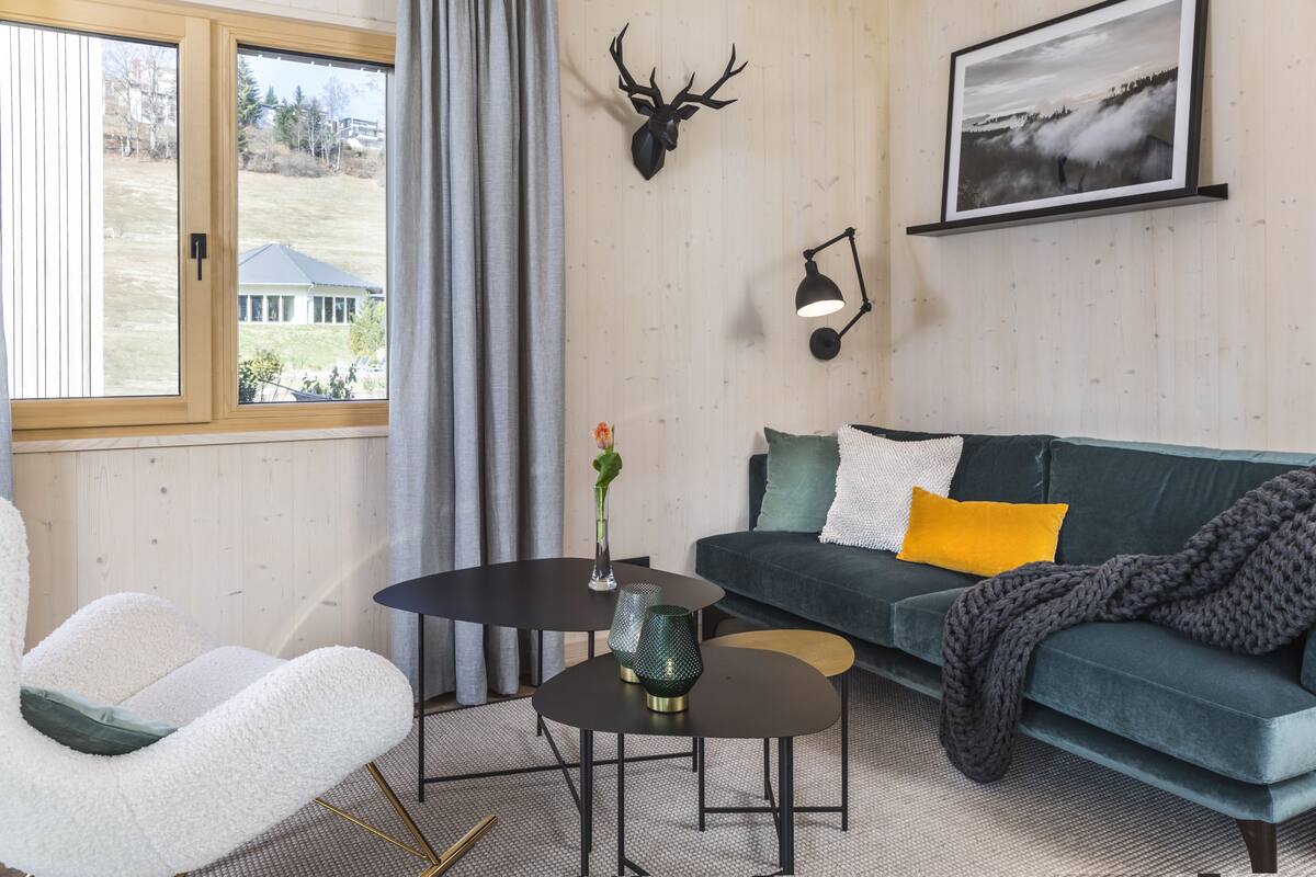 engel-chalet | living area | books