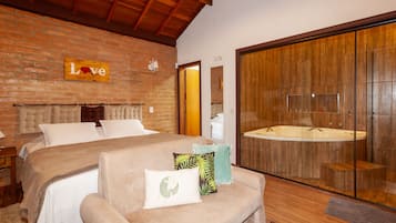 Romantic Chalet, 1 King Bed, Mountain View | Premium bedding, individually decorated, individually furnished