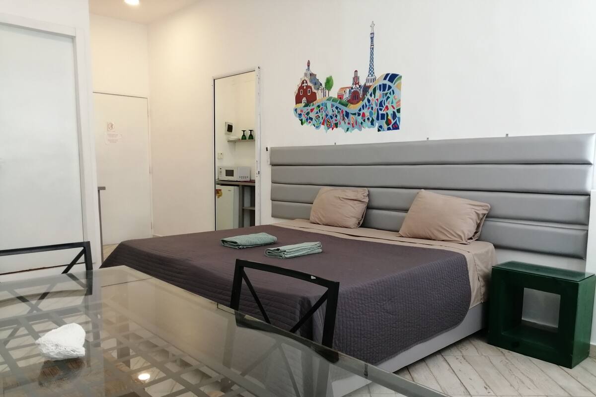 Studio truyền thống, 1 giường cỡ queen | Két bảo mật tại phòng, bàn ủi/dụng cụ ủi quần áo 