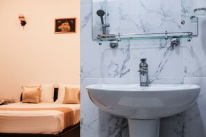 Ducha, bidet, toallas