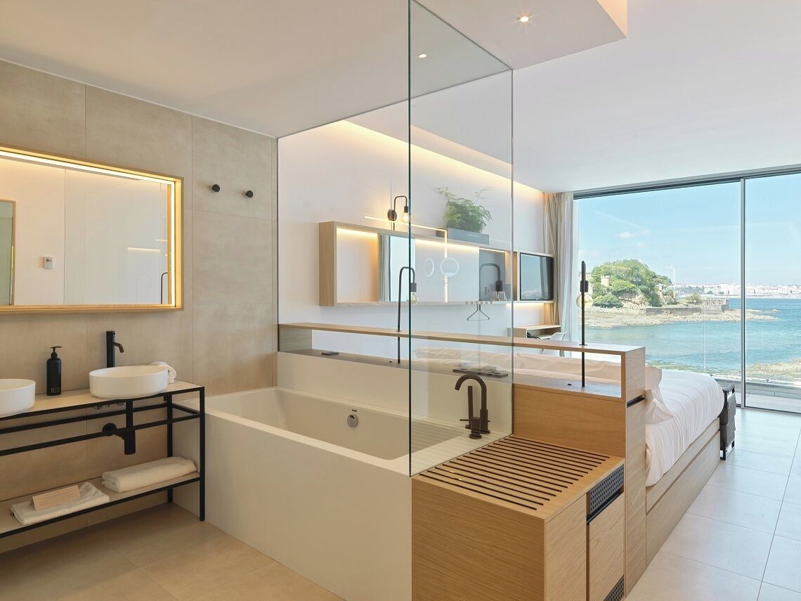 comfort room | bathroom | rainfall showerhead, free toiletries, hair dryer, towels