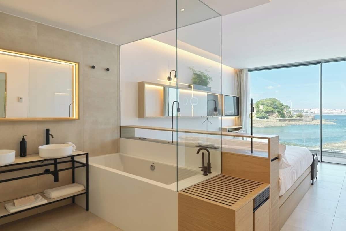 comfort room | bathroom | rainfall showerhead, free toiletries, hair dryer, towels