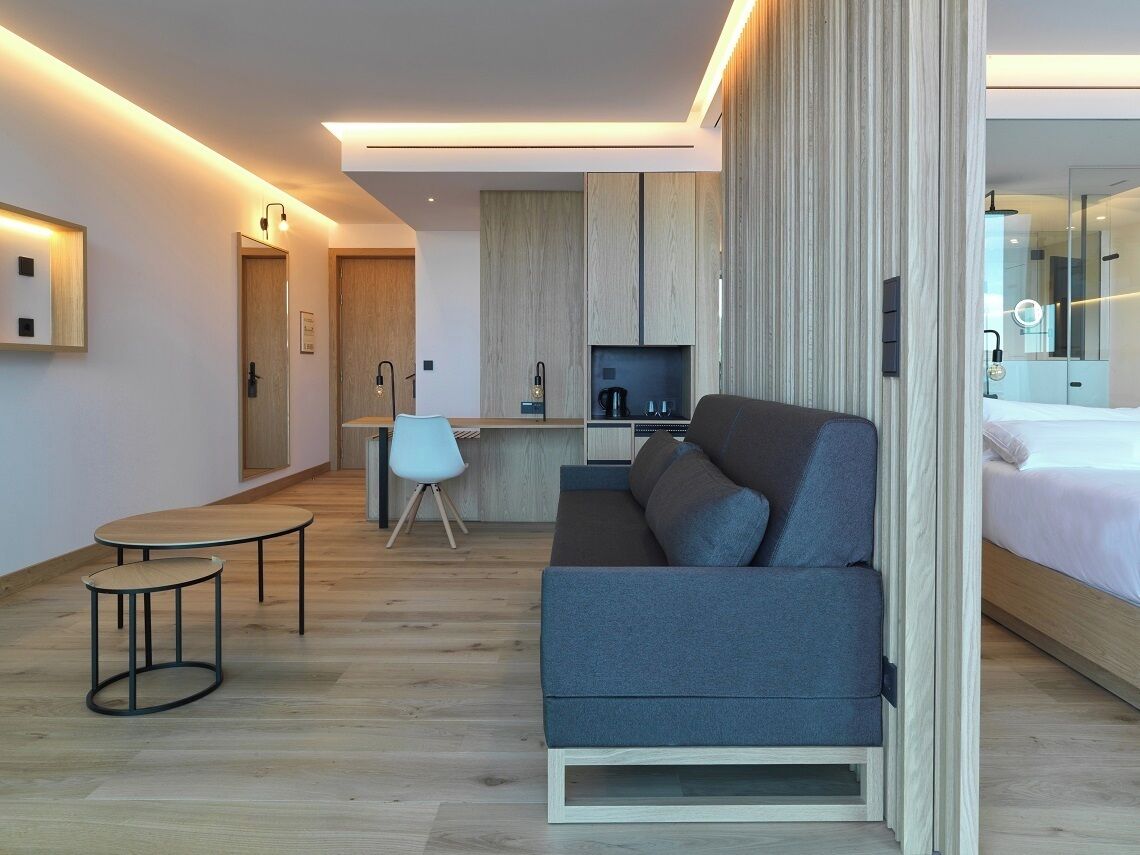 premium suite | living area | flat-screen tv