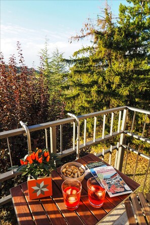 Appartement, uitzicht op tuin (Gazza) | Terras
