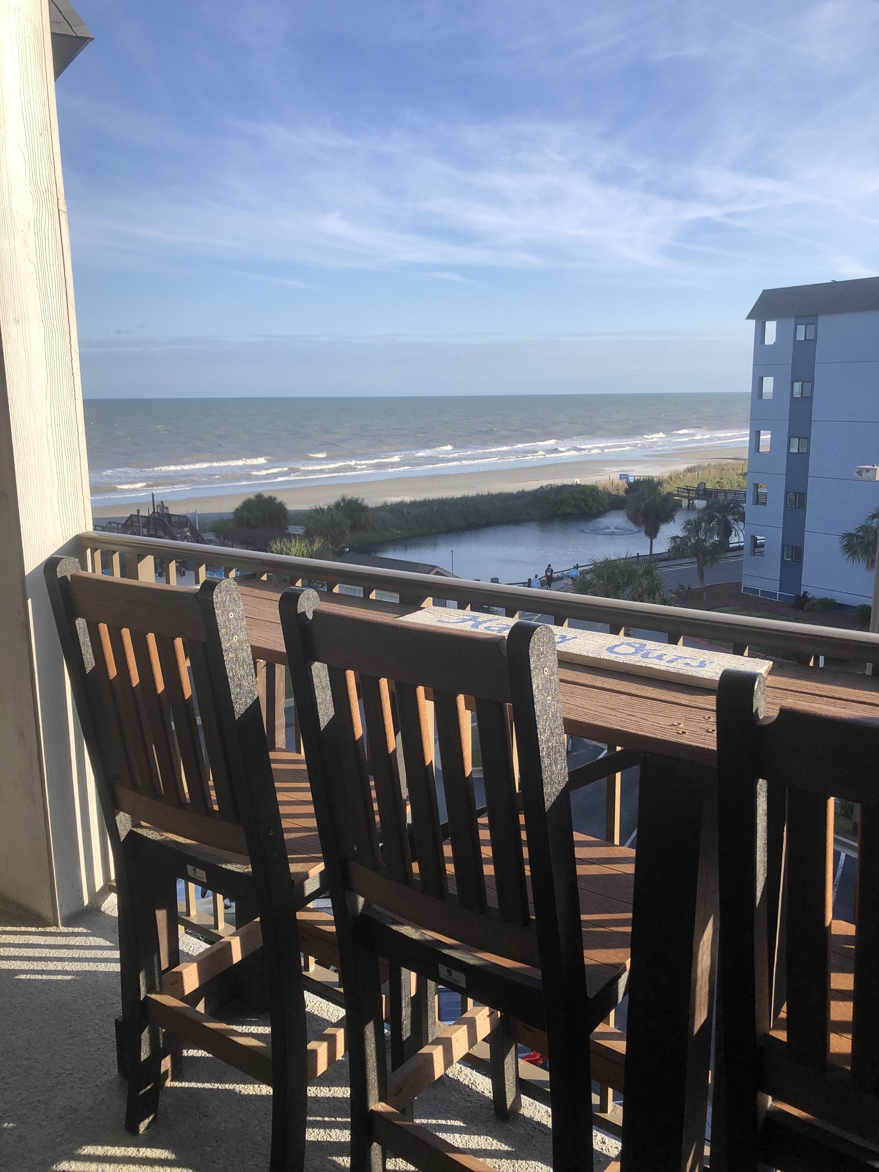 What a great way to start or end your day. View from our balcony bar.