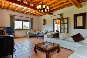 TV, fireplace - CASA BERRY (San Agustín / Sant Agustí d´ es Vedrà)