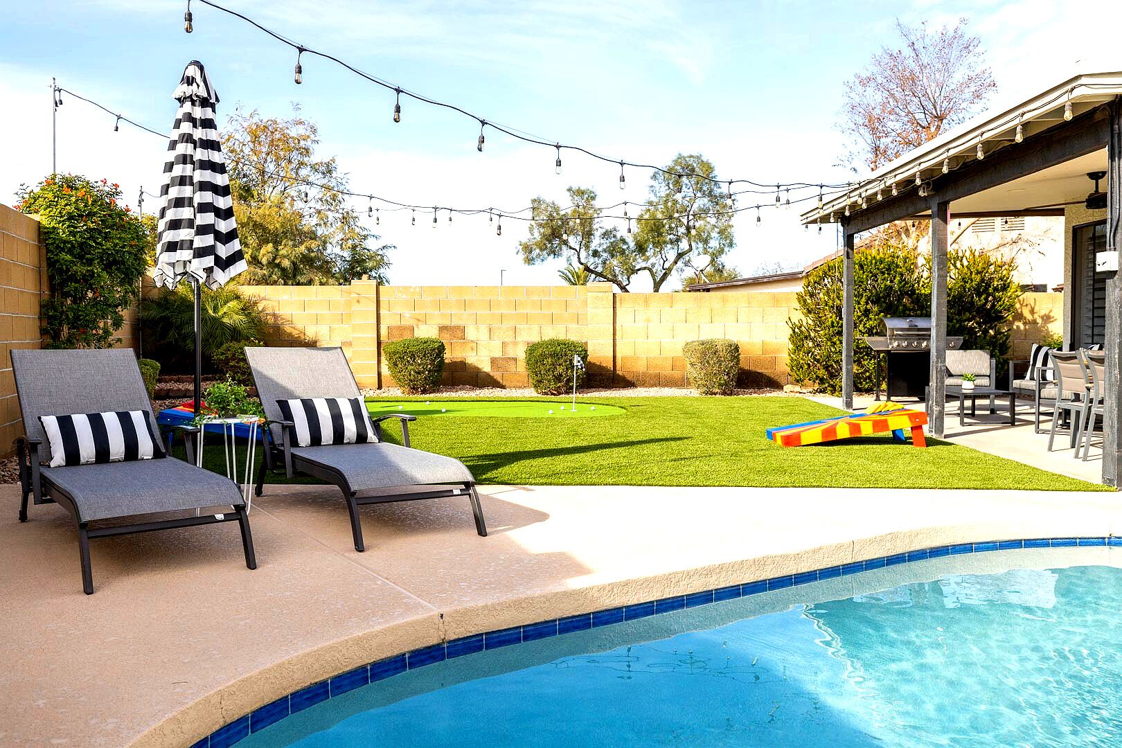 A heated pool