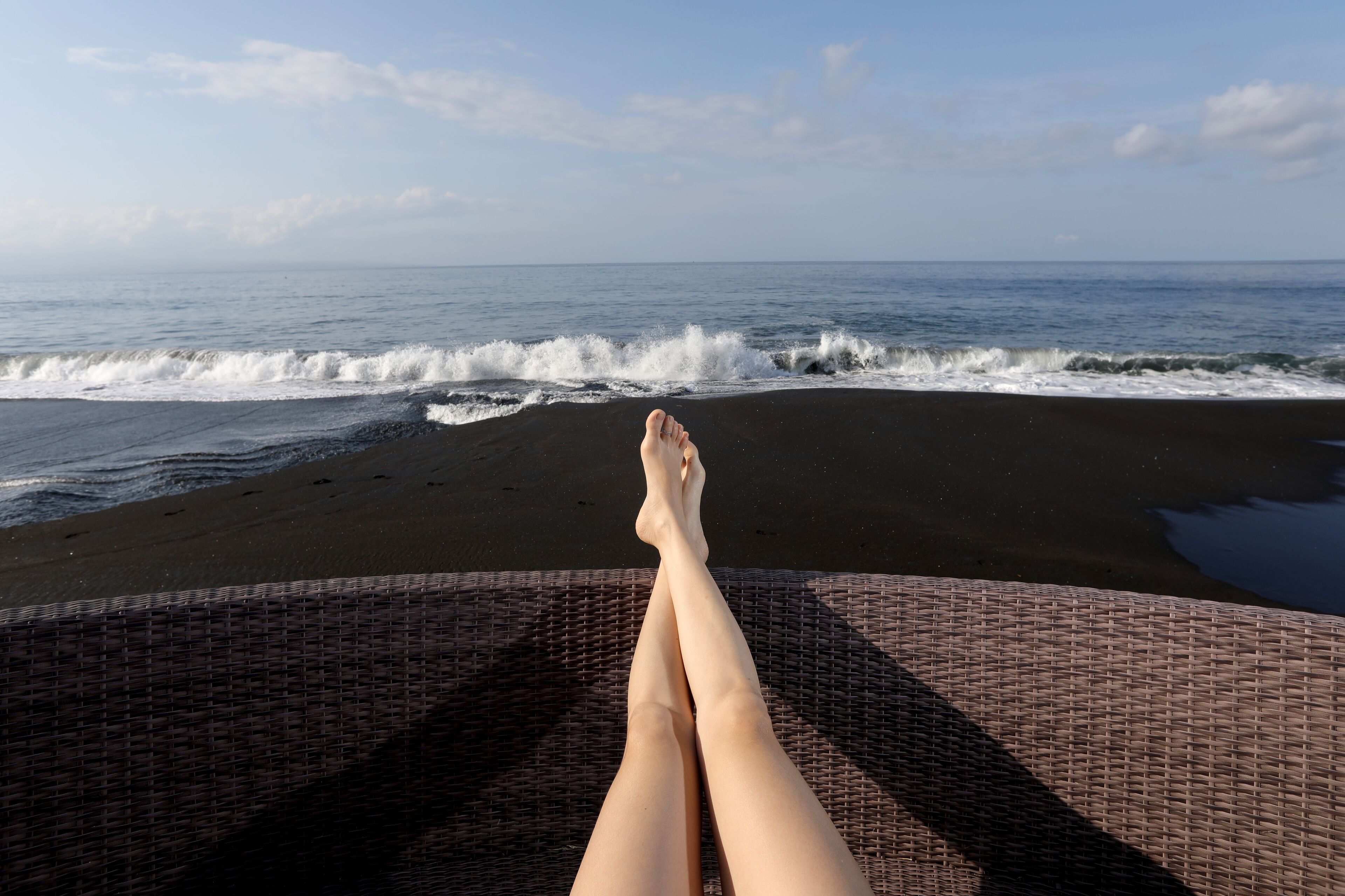 Rannalla, rantapyyhkeitä