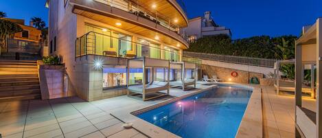 A heated pool