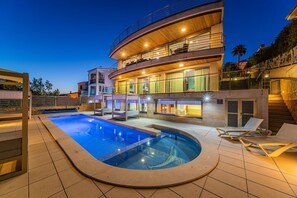A heated pool